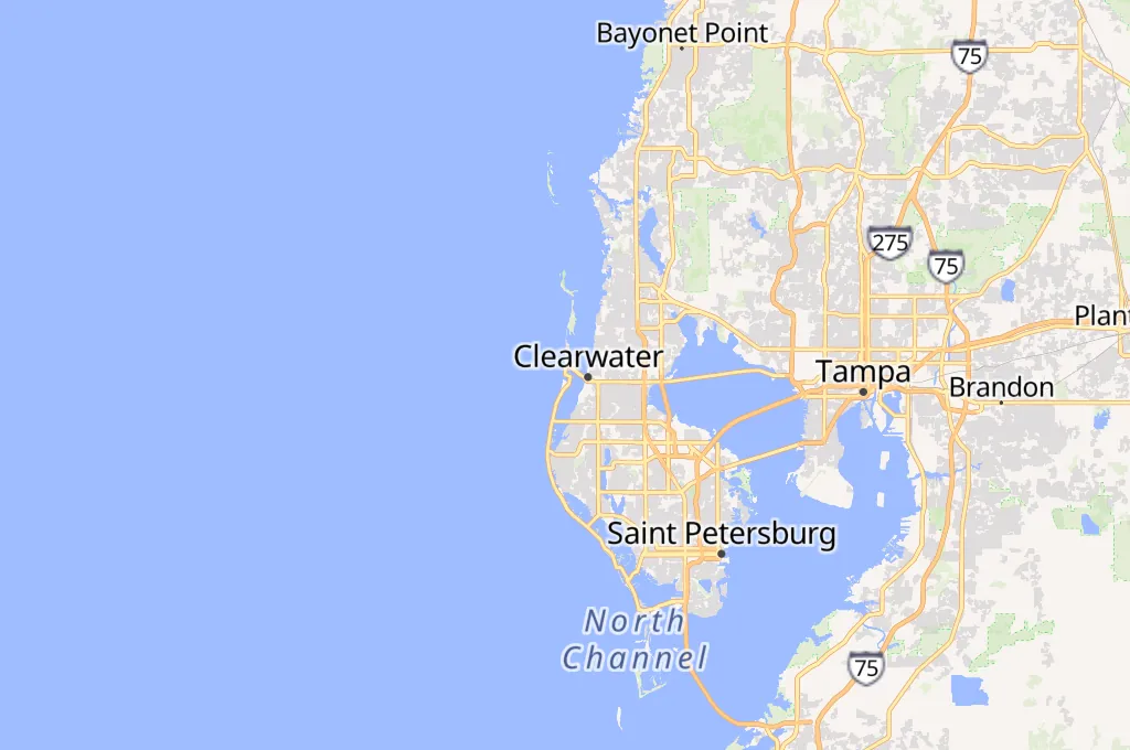 Clearwater Beach Area Map
