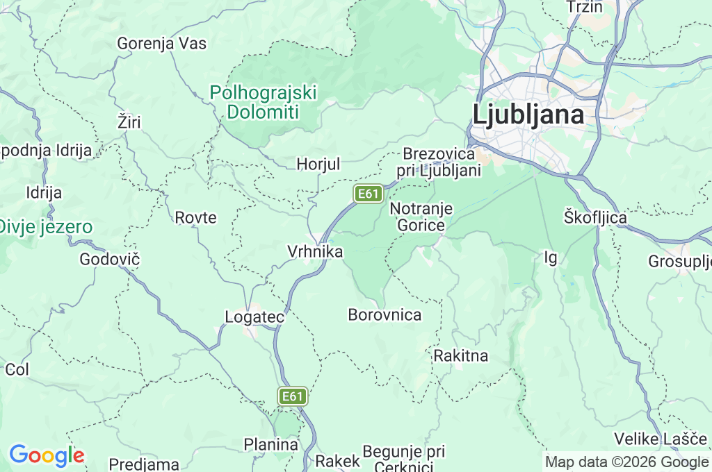 Blatna Brezovica Area Map