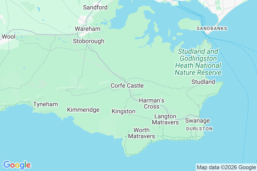 Corfe Castle Station Area Map