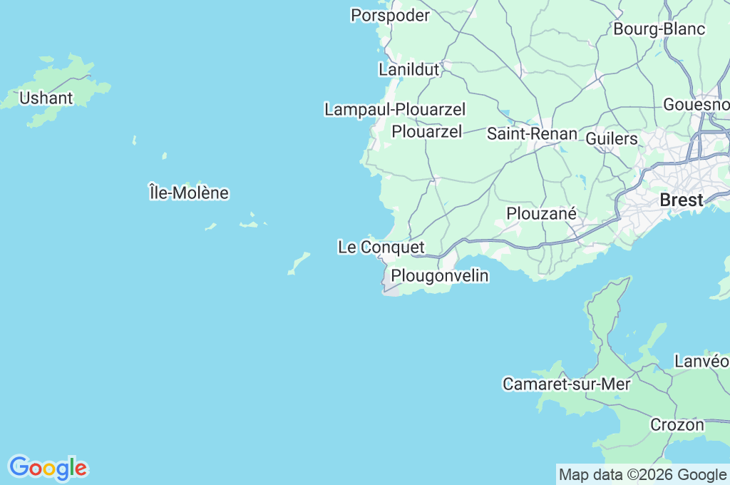 Kermorvan Lighthouse Area Map