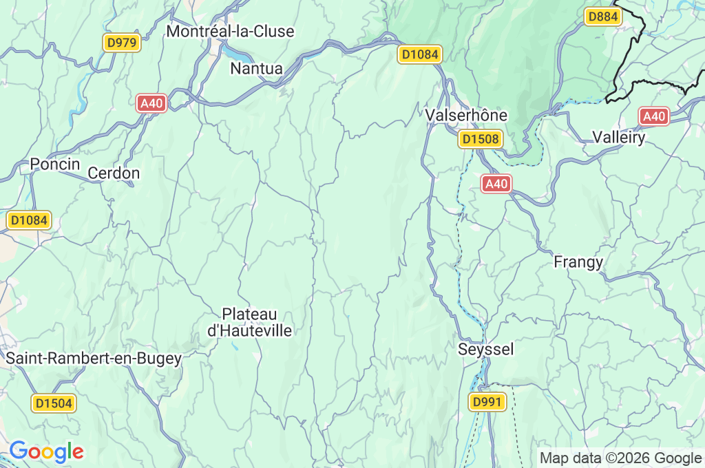 Plateau du Retord Area Map