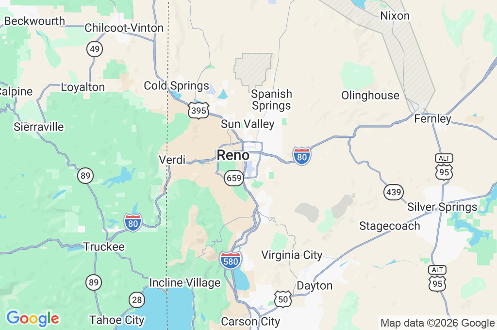 Reno-Tahoe International Airport Area Map