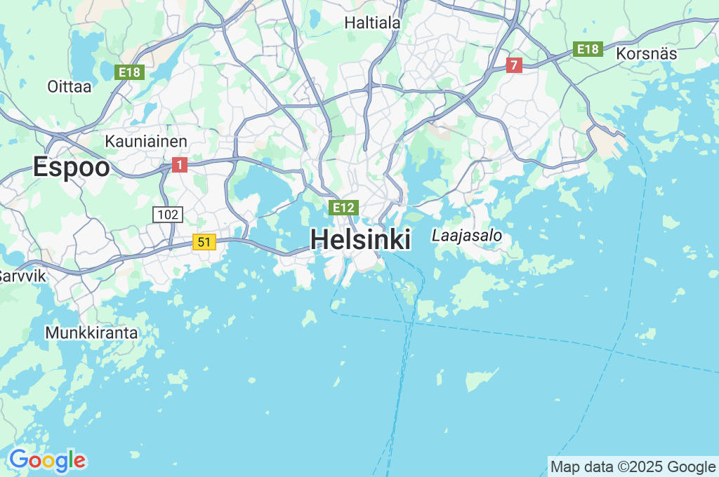 Helsinki Area Map