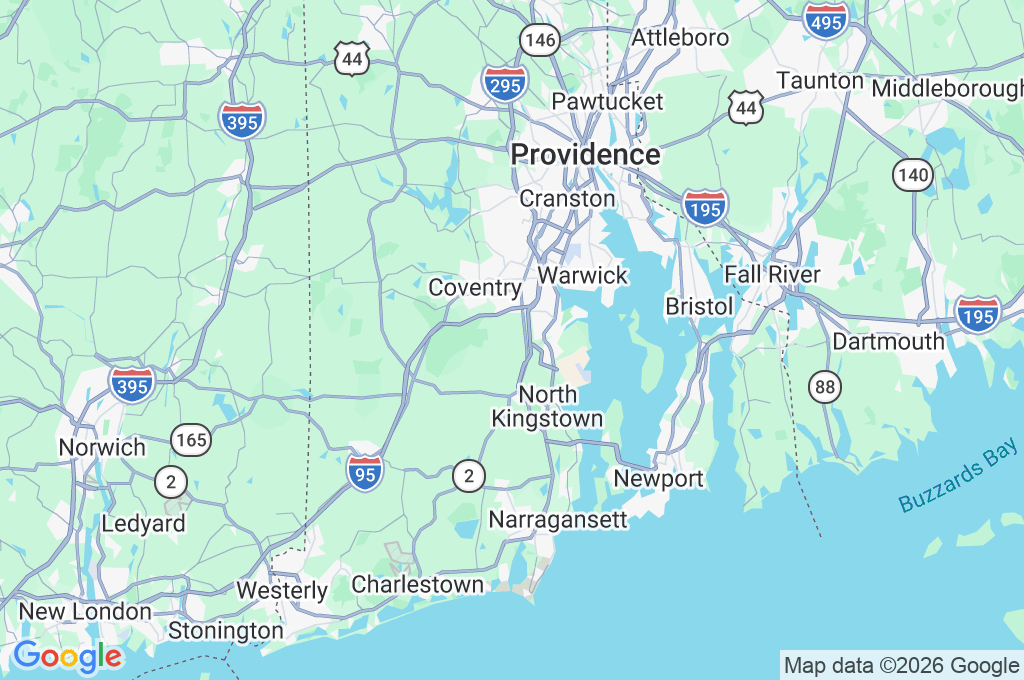 East Greenwich Area Map