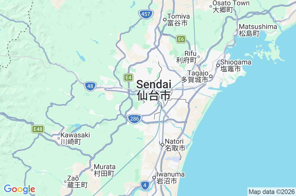 Sendai Castle Ruins Area Map