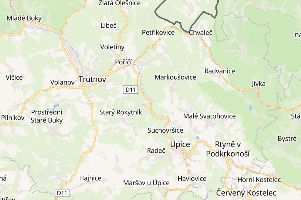 Bohuslavice Area Map Bohuslavice Area Map