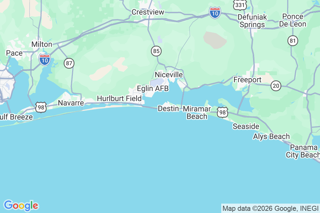 Crab Island Area Map
