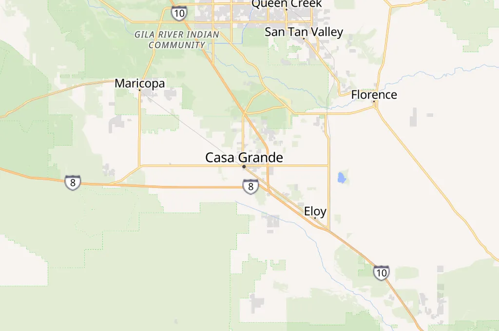 Casa Grande Area Map