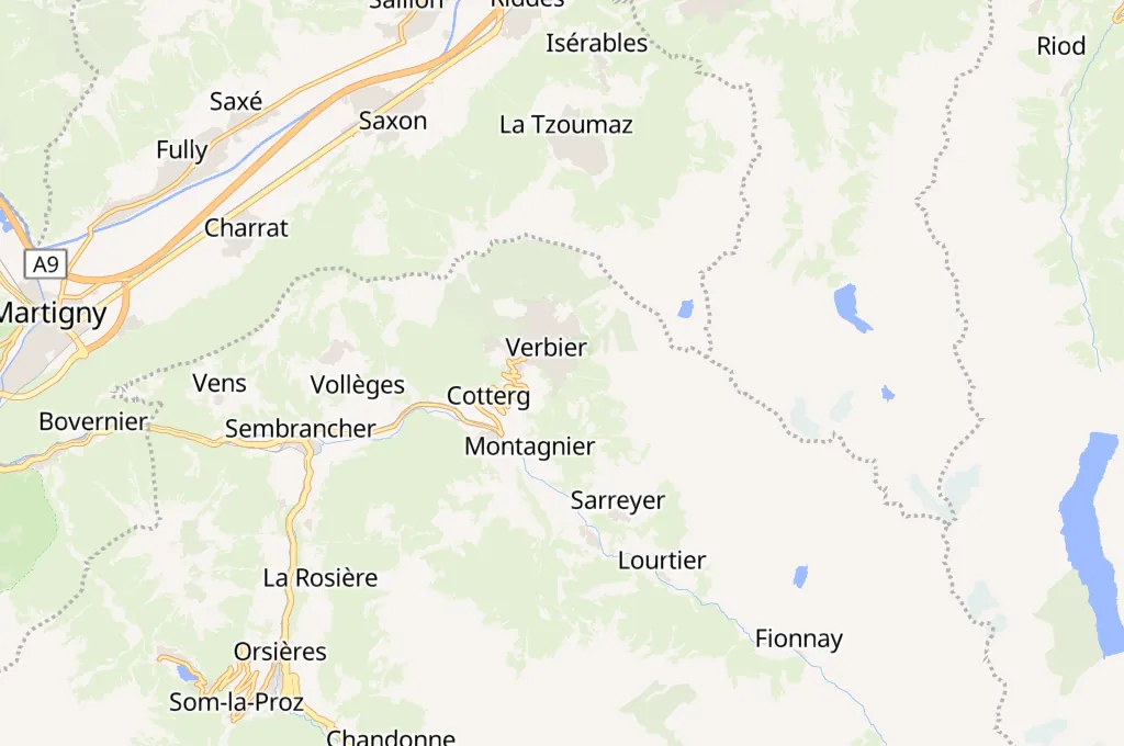 Verbier Area Map