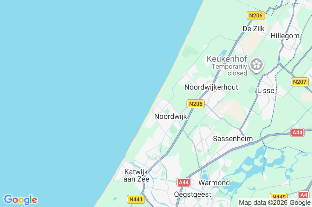 Noordwijk aan Zee Area Map