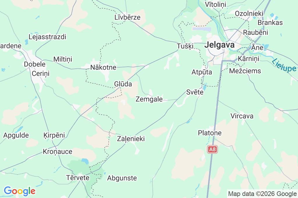 Zemgale Area Map
