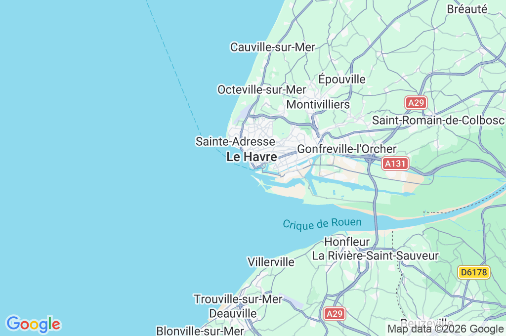 Le Havre Area Map