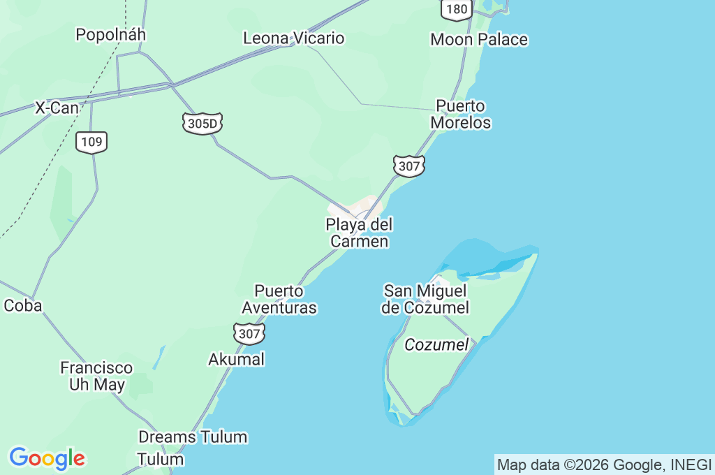 Playacar Palace Area Map