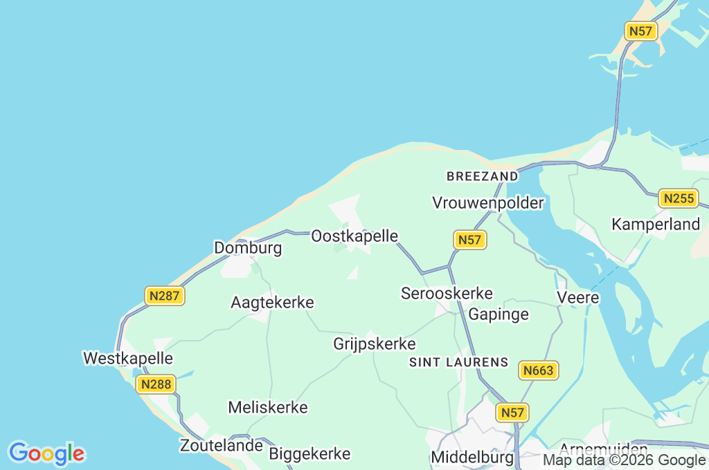 Oostkapelle Area Map