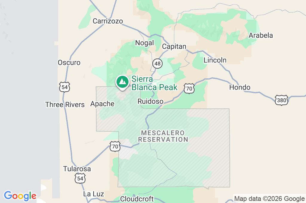 Ruidoso Area Map Ruidoso Area Map
