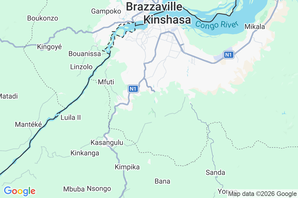 Lola ya Bonobo Sanctuary Area Map