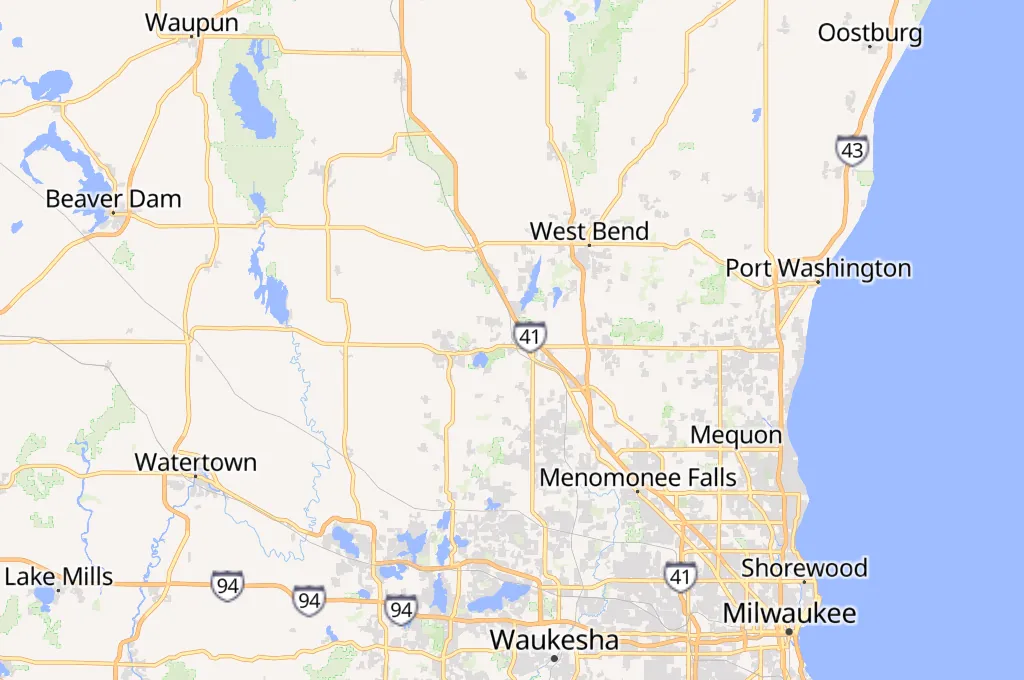 Slinger Area Map