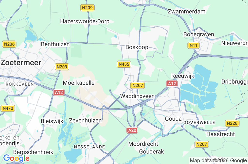Waddinxveen Area Map