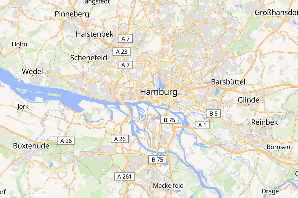 Hamburg-Mitte Area Map Hamburg-Mitte Area Map