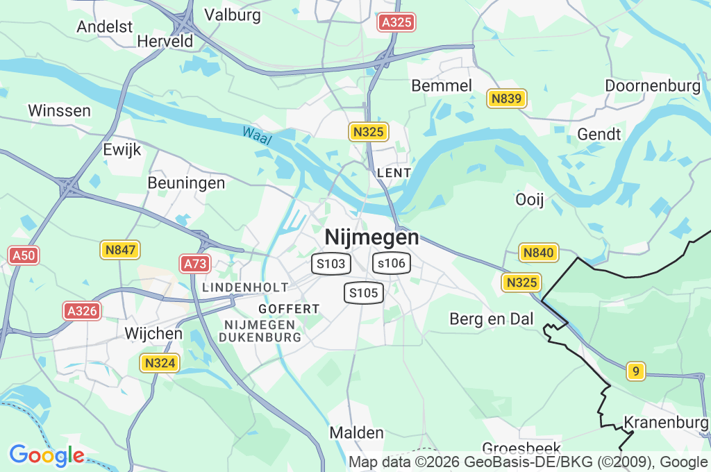 Nijmegen station Area Map