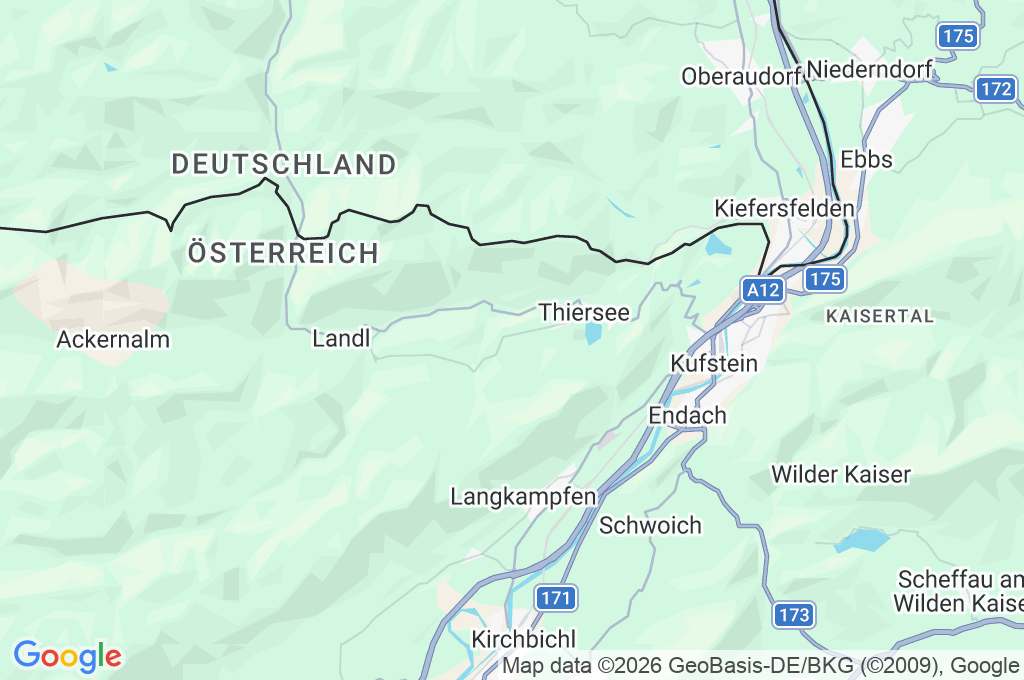 Thiersee Area Map Thiersee Area Map