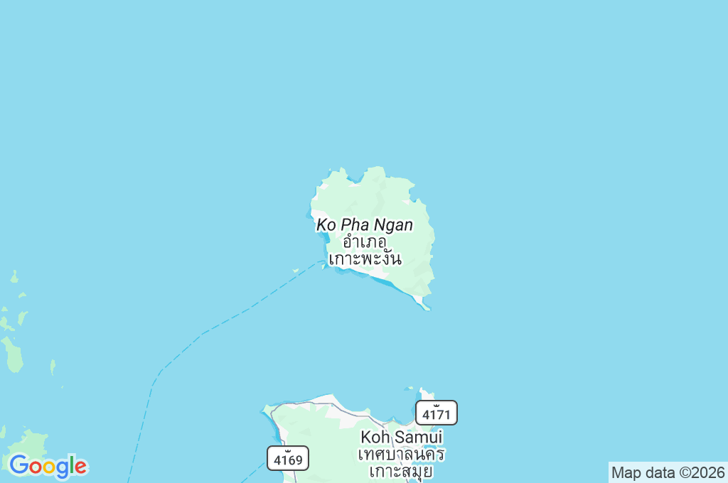 Ko Pha Ngan Area Map