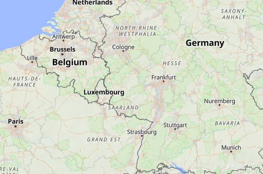 Map of Rhineland-Palatinate