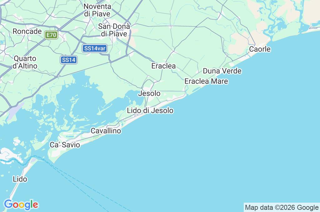 Lido di Jesolo Area Map Lido di Jesolo Area Map