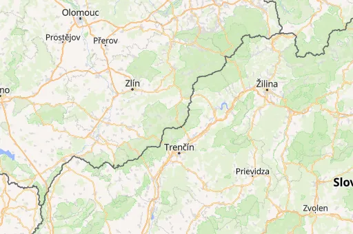 Map of Zlín District