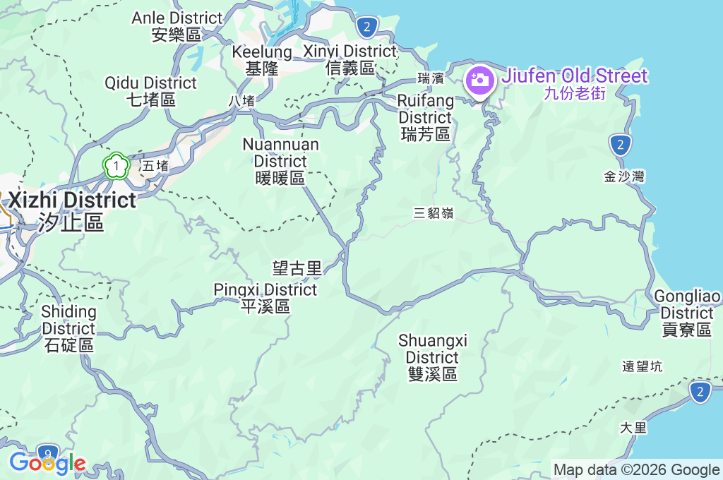 Shifen Waterfall Area Map Shifen Waterfall Area Map