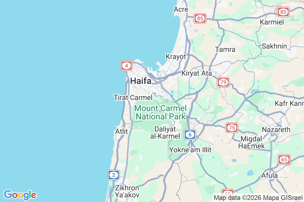 Hai-Bar Carmel Nature Reserve Area Map Hai-Bar Carmel Nature Reserve Area Map