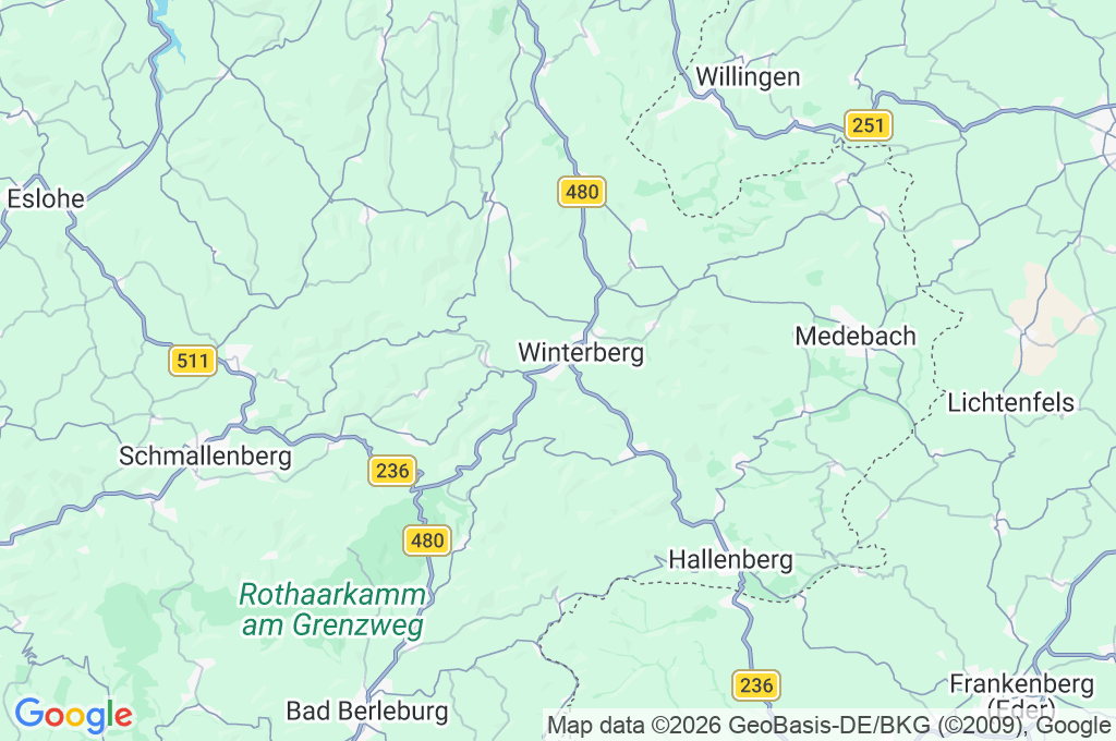 Winterberg Area Map