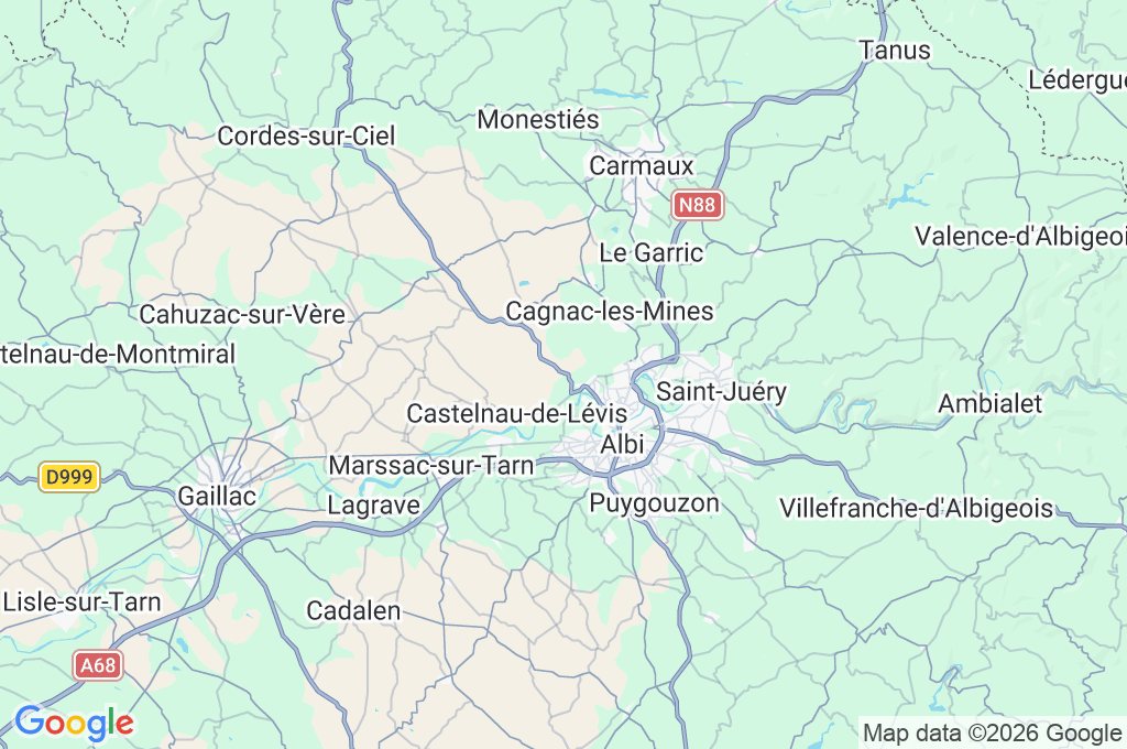 Albi Area Map