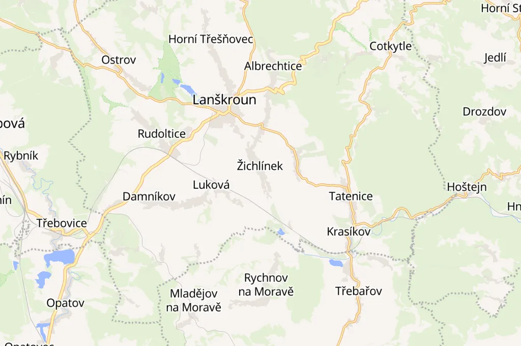 Žichlínek Area Map Žichlínek Area Map