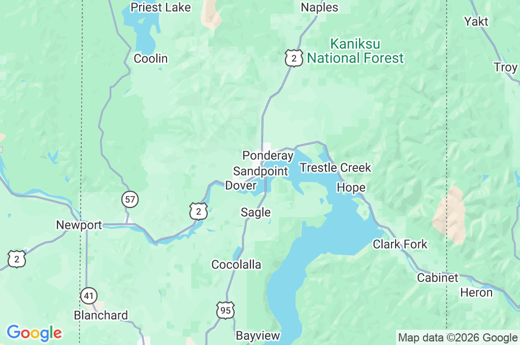 Sandpoint Area Map