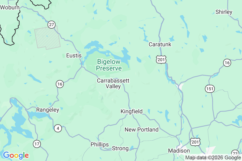 Carrabassett Valley Area Map
