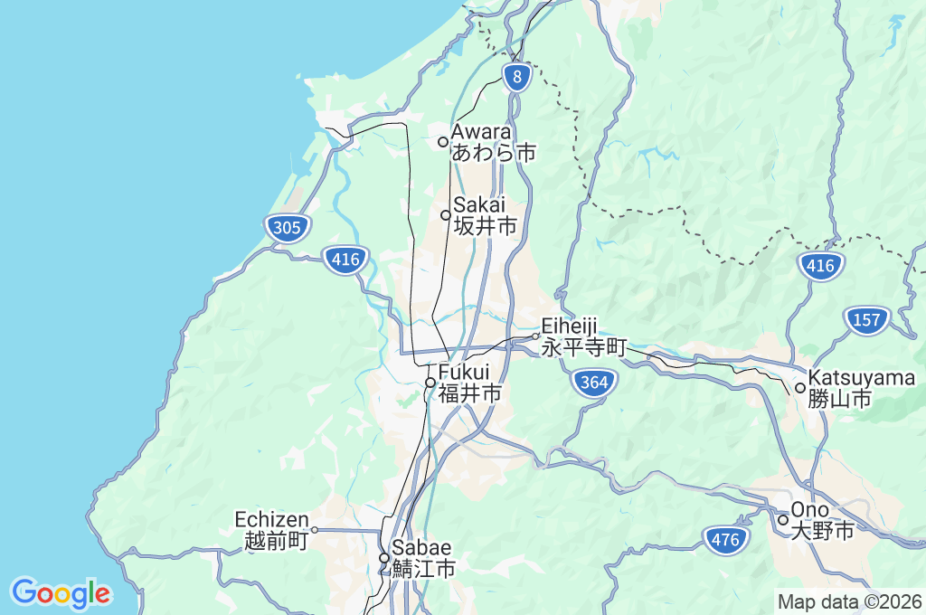 Shin-Kuzuryu Bridge Area Map
