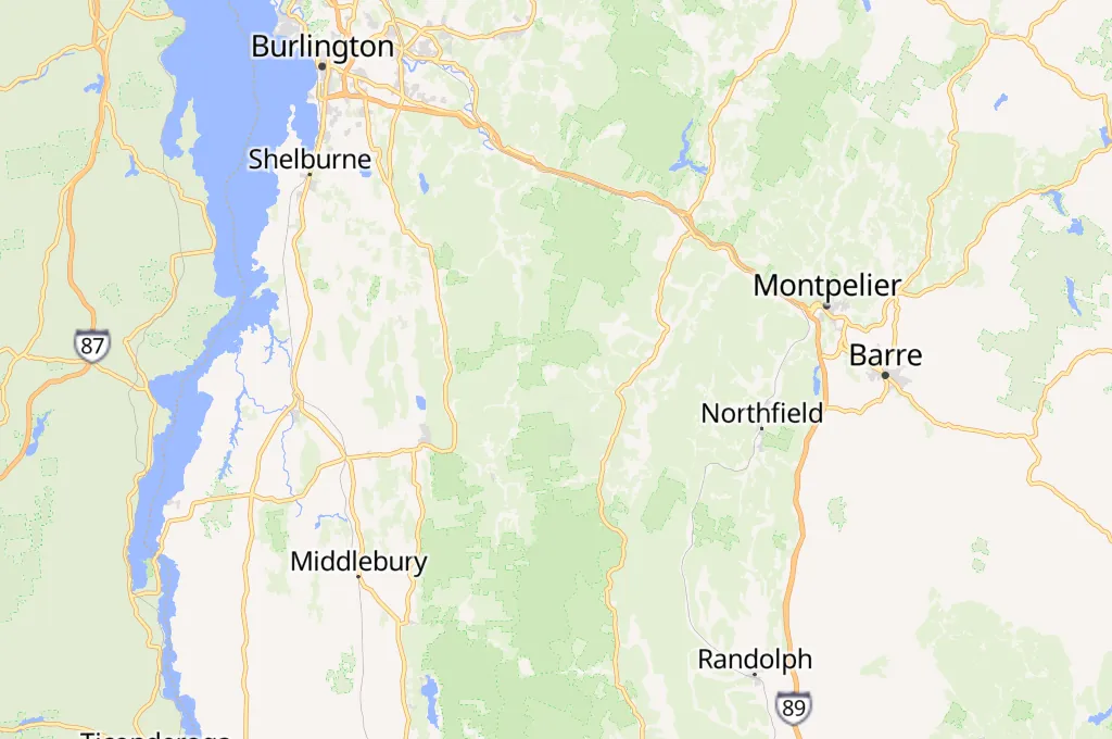 Mad River Glen Area Map Mad River Glen Area Map