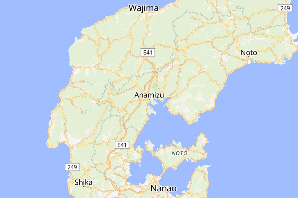 Anamizu Town Hall Area Map