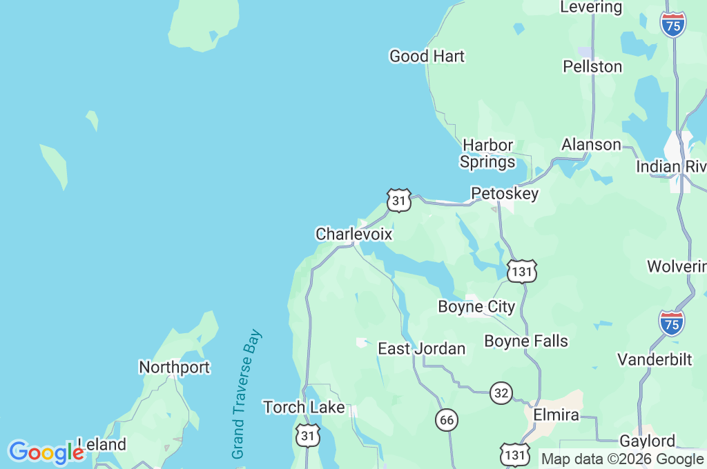 Charlevoix Area Map