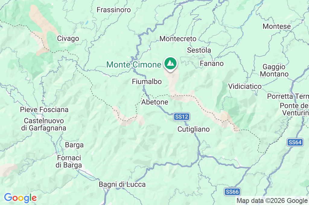 Abetone Area Map