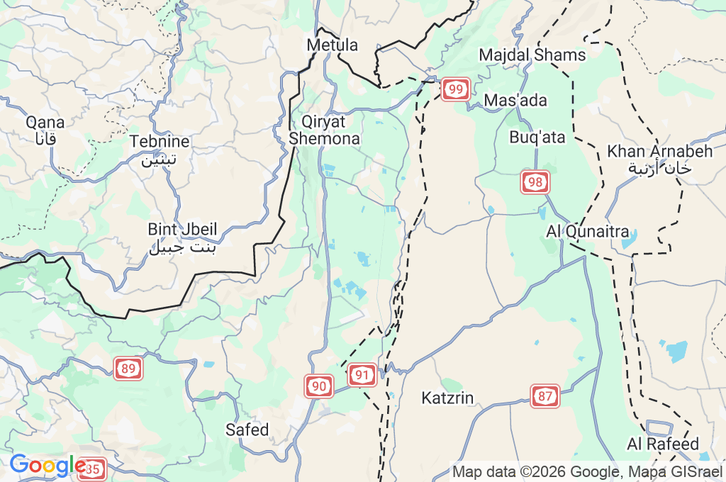 Hula Valley Area Map Hula Valley Area Map