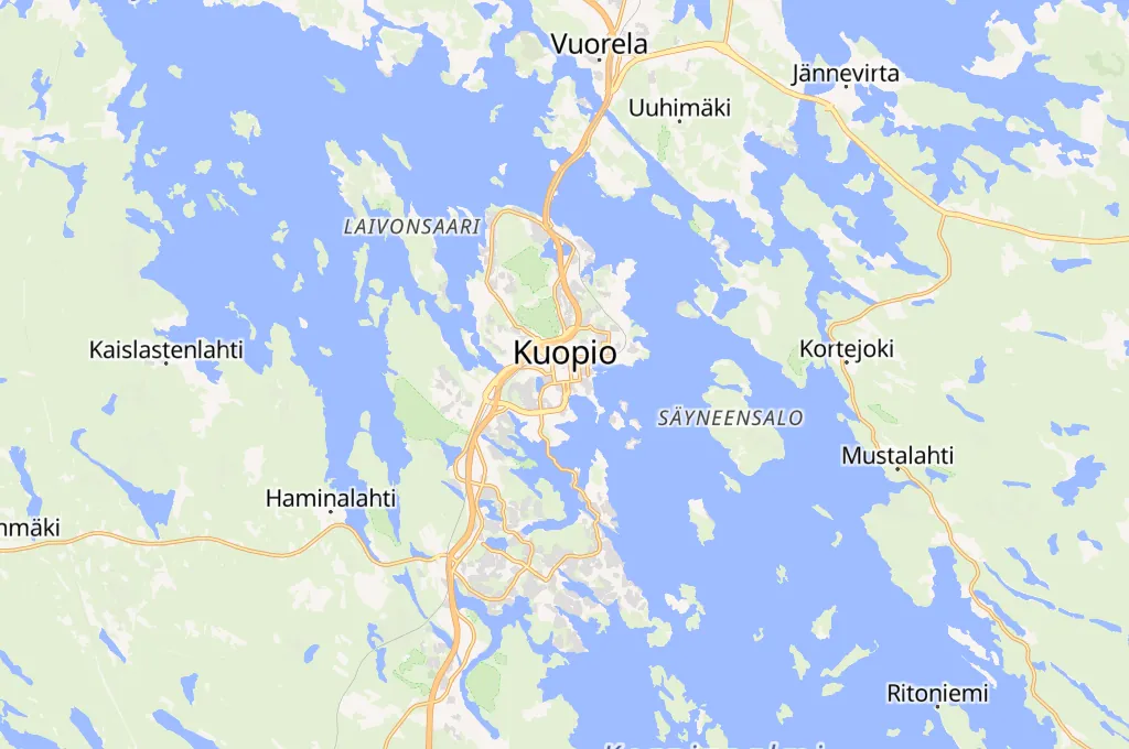 Kuopio Area Map Kuopio Area Map