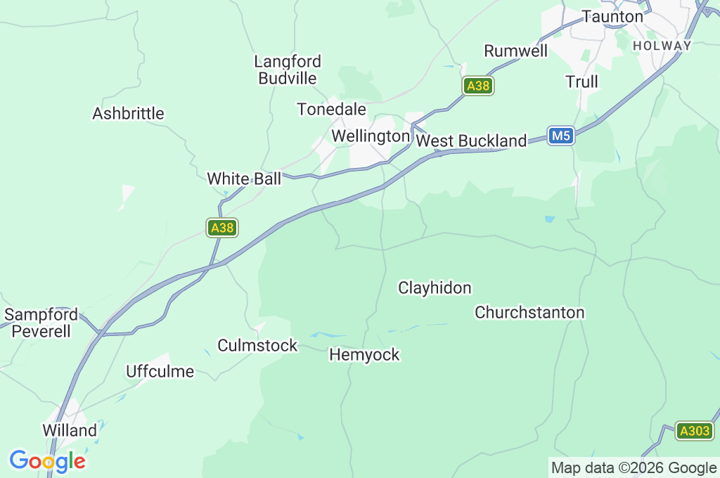 Blackdown Hills Area Map
