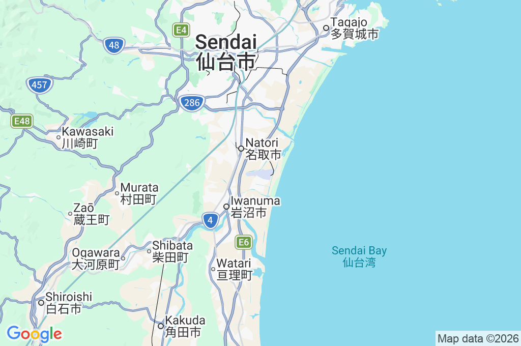 Sendai Airport Area Map