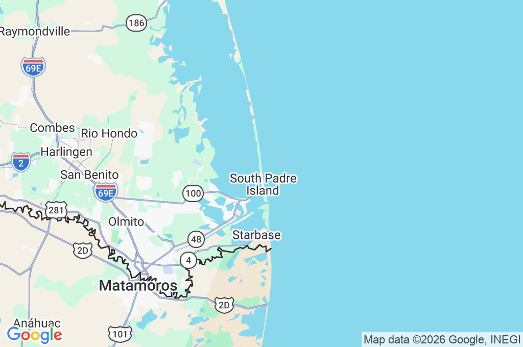 South Padre Island Area Map South Padre Island Area Map