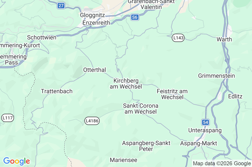 Kirchberg am Wechsel Area Map