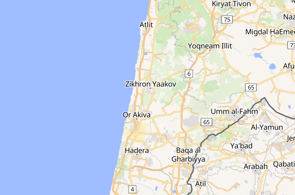 Ramat Hanadiv Area Map Ramat Hanadiv Area Map