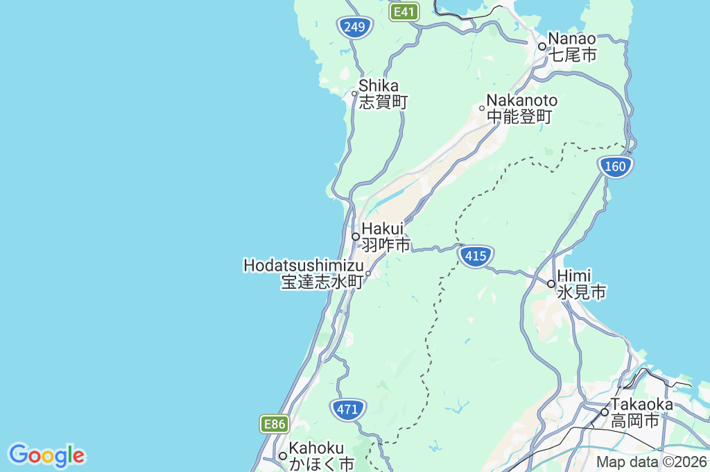 Hakui Area Map