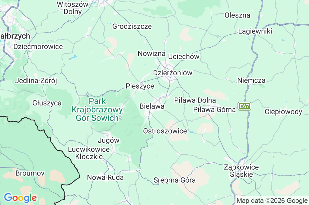 Bielawa Area Map Bielawa Area Map